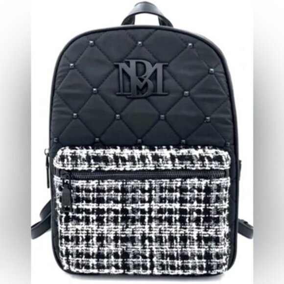 BADGELY MISCHKA Big Diamond Quilted Nylon Backpack NWT - Picture 1 of 6